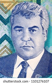 Saparmurat Niyazov Portrait From Turkmenistan Money 
