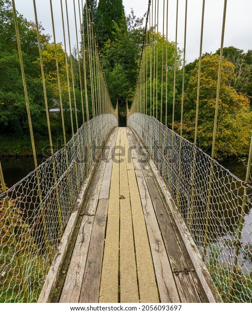Sappers Suspension Bridge, Betws-y-Coed, an iron bridge\
built over the river Conwy in the 1930\'s by David Rowell and Co\
Ltd. to replace the 1917 army combat engineers (Sappers) wooden\
bridge.  
