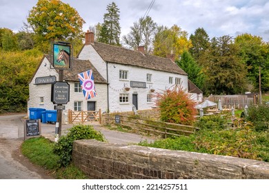 Sapperton, United Kingdom - October 2022: Daneway Inn Public House In The Village Of Sapperton, Near Cirencester, The Cotswolds, England, United Kingdom