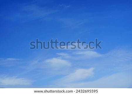 Sapphire Horizons: Enchanting Blue Sky and Gorgeous Clouds                         