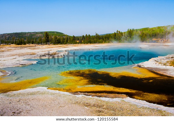 Sapphire Pool in\
Yellowstone National\
Park