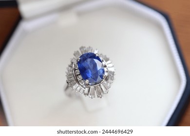 Sapphire Sri Lanka Kashmir ring necklace brooch antique jewelry design