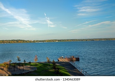 Sapphire Waters At Seneca Lake State Park In The Finger Lakes Region Of New York.