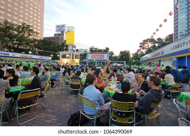 Sapporo Beer Festival Held Every Summer In Sapporo Odori Park, Japan : July 22, 2006