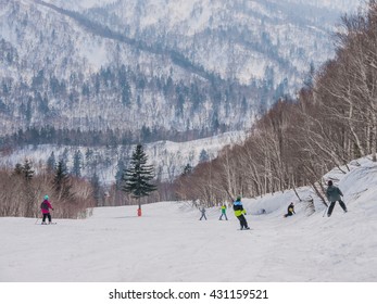 Sapporo, Hokkaido/Japan : Sapporo Ski Area Chairlifts.