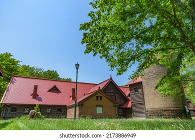 SAPPORO, JAPAN - MAY 25, 2022: Sapporo Agricultural College Dairy Farm Is One Of Important Cultural Properties Of Japan, In Sapporo City, Hokkaido, Japan..