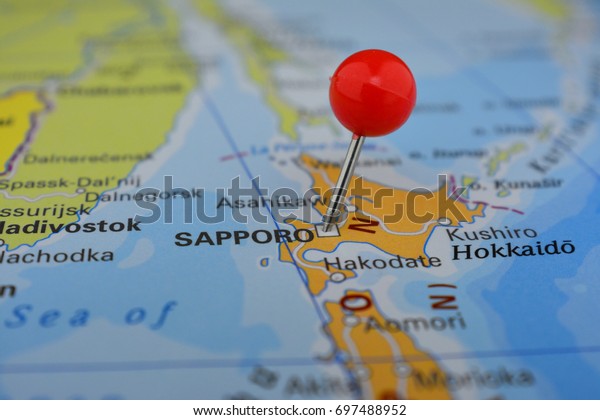 Sapporo Pinned On Map Hokkaido Japan Stock Photo Edit Now 697488952