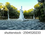 The Saraiva Column, an obelisk in Carrara marble, a tribute to Councilor José Antônio Saraiva, in Praça da Bandeira, in the city of Teresina, capital of the state of Piauí, northeastern Brazil