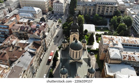 Sarajevo Aerial Photo Bascarsija Sebilj Drone 