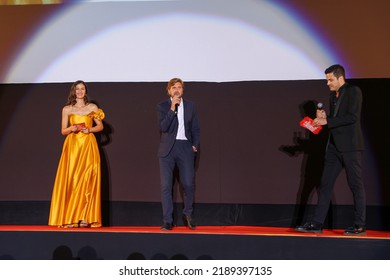 Sarajevo, Bosnia And Herzegovina - 12 08 2022: Honorary Heart Of Sarajevo Presented To Swedish Filmmaker, Ruben Östlund At The 28th Sarajevo Film Festival