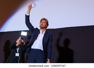 Sarajevo, Bosnia And Herzegovina - 12 08 2022: Honorary Heart Of Sarajevo Presented To Swedish Filmmaker, Ruben Östlund At The 28th Sarajevo Film Festival