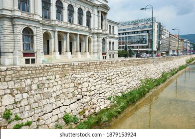 Sarajevo, Bosnia And Herzegovina - July 27 2012: Sarajevo National Theatre
