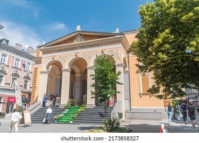 Sarajevo, Bosnia And Herzegovina - June 3, 2022: Building Of Markale Food Market (Gradska Trznica Markale).