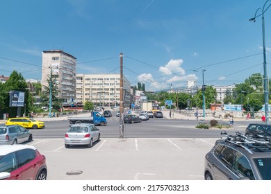 Sarajevo, Bosnia And Herzegovina - June 3, 2022: View On Skenderija Bridge.