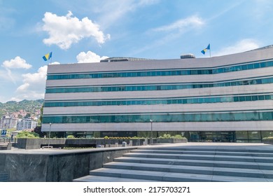 Sarajevo, Bosnia And Herzegovina - June 3, 2022: Building Of Parliamentary Assembly Of Bosnia And Herzegovina.