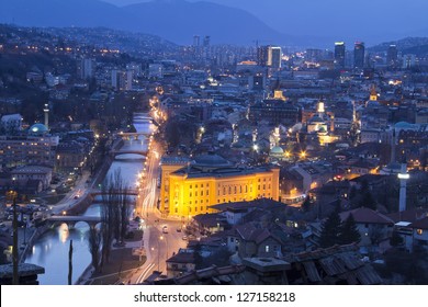 Sarajevo, Bosnia And Herzegovina, At Night