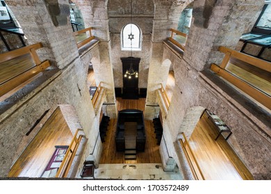 Sarajevo, Bosnia – May 7, 2018: Interior Of The Old Sepharad Synagogue, Sarajevo Old City, Bosnia And Herzegovina