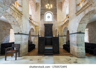 Sarajevo, Bosnia – May 7, 2018: Interior Of The Old Sepharad Synagogue, Sarajevo Old City, Bosnia And Herzegovina