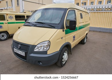 Saransk, Russia - September 28, 2019: Cash In Transit Vehicle Based On Gazelle 2705 LCV.