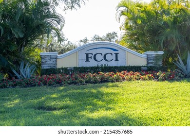 Sarasota, FL, USA -  January, 11, 2022: FCCI Insurance Group Sign At Their Headquarters In Sarasota, FL, USA. FCCI Provides Commercial Property And Casualty Insurance.