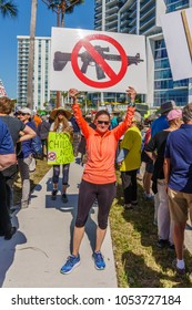 Sarasota, FLUS -March 24, 2018 - Protesters Gather At The Student-led Protest March For Our Lives Demanding Government Action On Gun Control Following The Mass Shooting In Parkland, Florida.