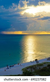 Sarasota Main Beach Lido At Sunset