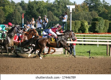 SARATOGA SPRINGS - August 22: Golden Velvet Takes The  Early Lead In The Personal Ensign Grade I Stakes Race August 22, 2008 In Saratoga Springs, NY.