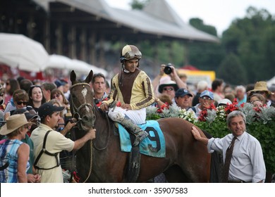 SARATOGA SPRINGS, NY- AUGUST 24: Alan Garcia Aboard 