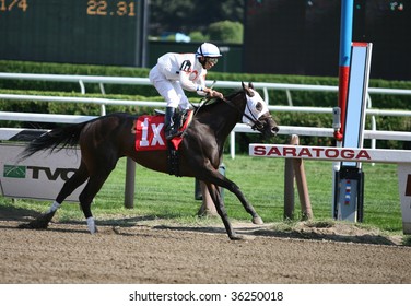 SARATOGA SPRINGS, NY- AUGUST 24: Alan Garcia Aboard 