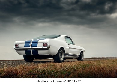 Saratov, Russia - October 17, 2014: Old Car Ford Mustang Shelby On The Road