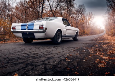 Saratov, Russia - October 17, 2014: Old Car Ford Mustang Shelby GT350 On The Road At Daytime