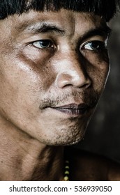 Sarawak, Malaysia - August, 2016: Sarawak Native, Beautiful Orang Ulu Man. Orang Ulu Is The Indigenous Groups Found In Southern Sarawak, Malaysia.