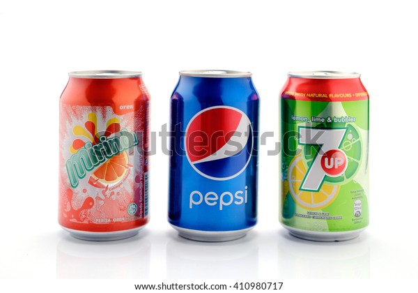 Sarawakmalaysia April 24th 16pepsi Mirinda 7up Stockfoto Jetzt Bearbeiten