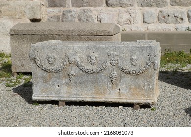 Sarcophagus in Bodrum Castle, Mugla City, Turkey