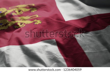 Sark Flag Rumpled Close Up 