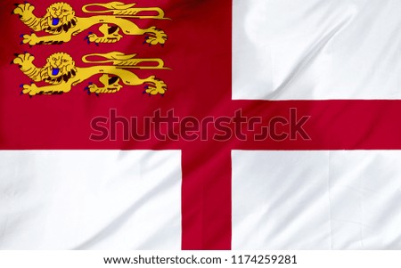 Sark Waving Flag