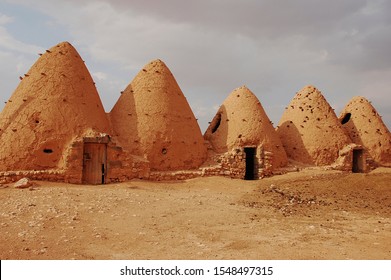 Sarouj, Hama, Syria - September 23, 2008: Interesting Architecture Of Beehive Houses In The Desert Of Sarouj 