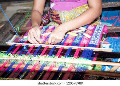 Sasak Tribe Lady Weaving, Sade, Lombok, Indonesia