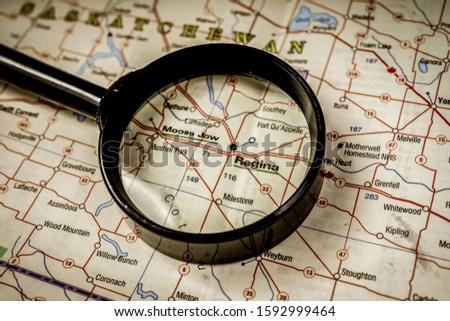 Sascatchevan state on the map