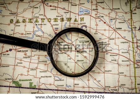 Sascatchevan state on the map
