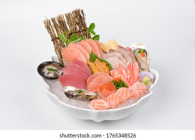 Sashimi is the japannese food. It is raw fish. Nowaday,Sashimi is the popular dish in Japan and anothe countries. - Shutterstock ID 1765348526