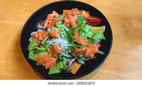 Sashimi Salad From Top View