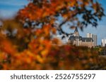 Saskatoon along the Saskatchewan river during fall time