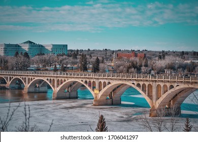 Saskatoon Canada City Bridge University Bridge City View 