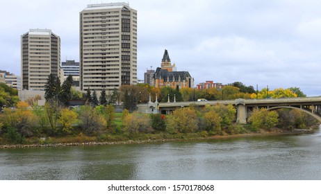 The Saskatoon Cityscape And South Saskatchewan River