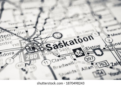 Saskatoon On Canada Travel Map