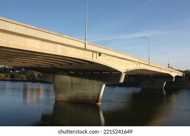 Saskatoon, Saskatchewan  Canada - October 8th 2022: Senator Sid Buckwold Bridge