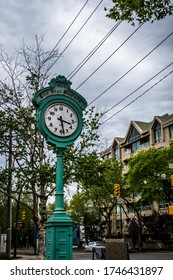 Saskatoon, SK / Canada - May 30 2020: Clock Downtown Saskatoon