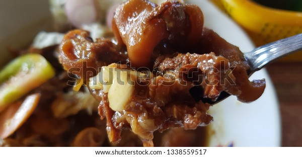 Sate Goreng Kambing Traditional Food Indonesia Stock Photo Edit Now 1338559517