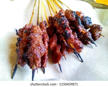 Sate Rembiga Spicy Beef Satay Indonesian Stock Photo 1150459871 ...